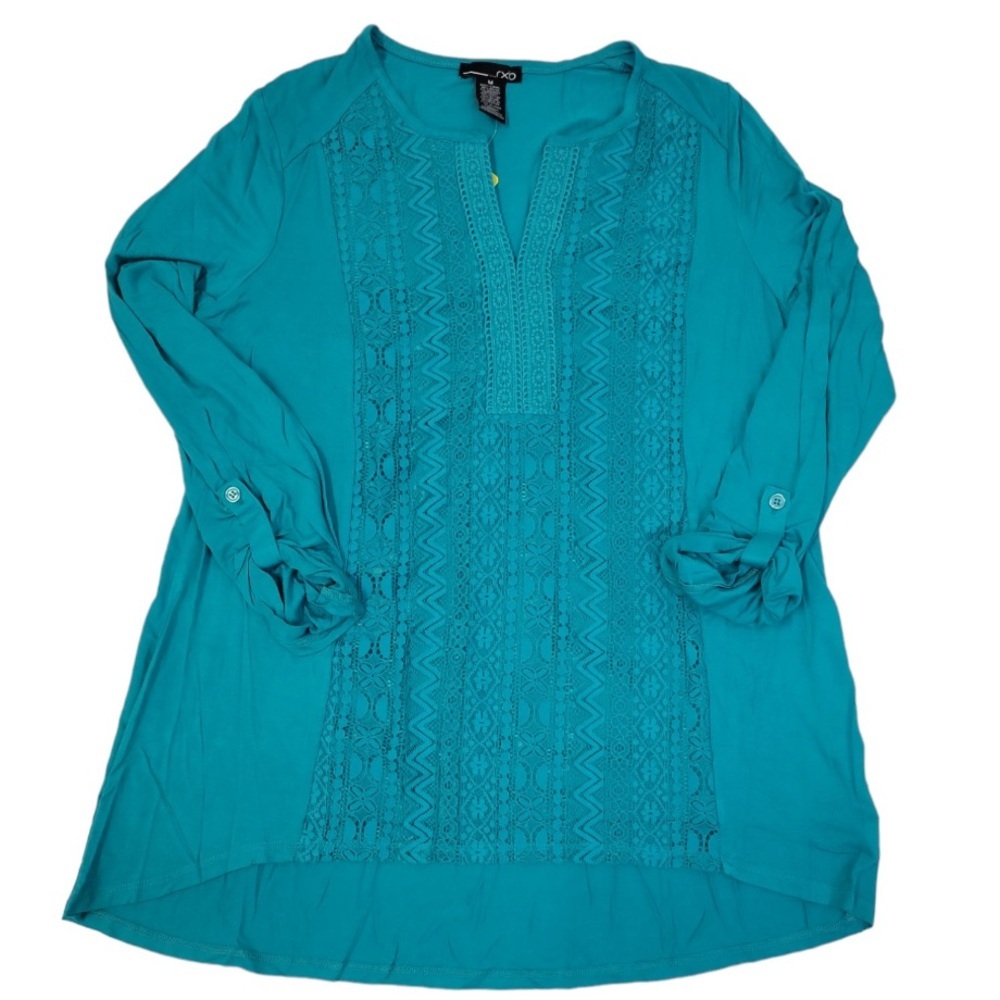 RXB Soft Lace Embroidered V-Neck Top